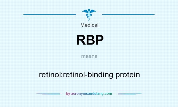What does RBP mean? It stands for retinol:retinol-binding protein