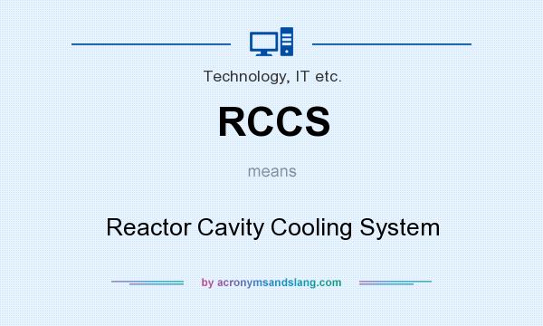 What does RCCS mean? It stands for Reactor Cavity Cooling System