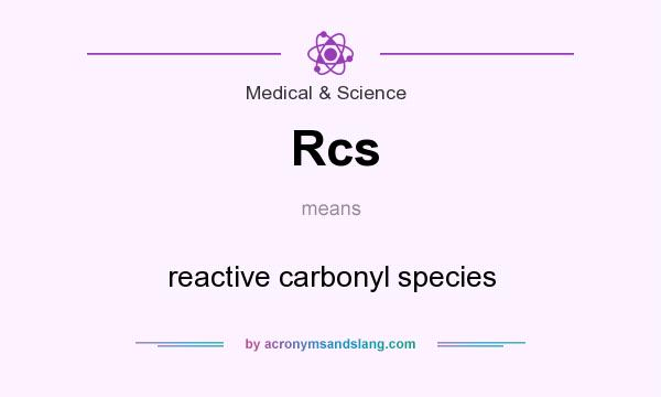 What does Rcs mean? It stands for reactive carbonyl species