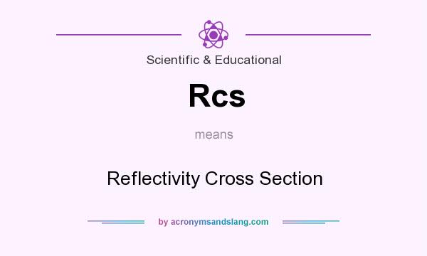 What does Rcs mean? It stands for Reflectivity Cross Section