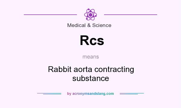 What does Rcs mean? It stands for Rabbit aorta contracting substance