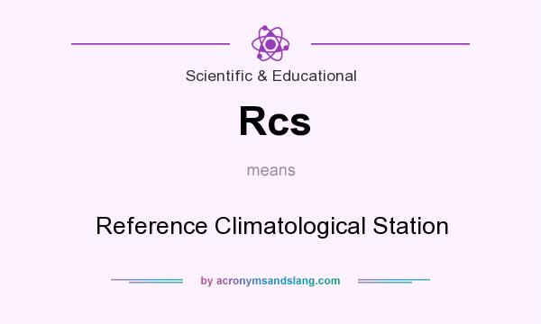 What does Rcs mean? It stands for Reference Climatological Station