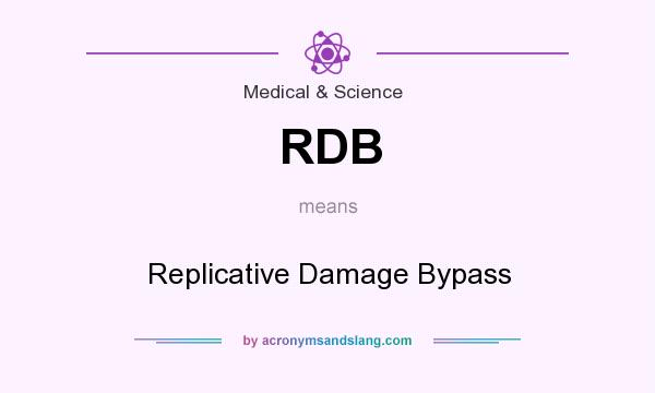 What does RDB mean? It stands for Replicative Damage Bypass