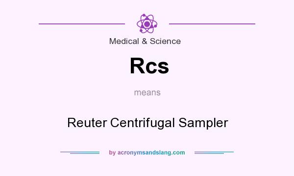 What does Rcs mean? It stands for Reuter Centrifugal Sampler