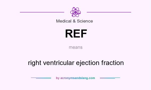 What does REF mean? It stands for right ventricular ejection fraction