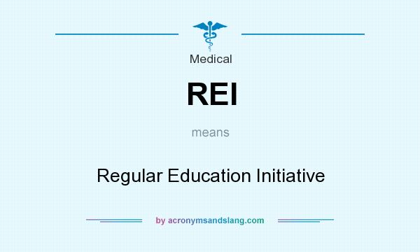 What does REI mean? It stands for Regular Education Initiative
