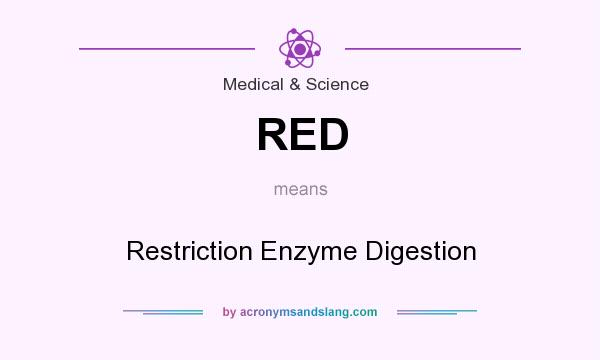 What does RED mean? It stands for Restriction Enzyme Digestion