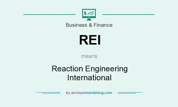 What does REI mean? It stands for Reaction Engineering International