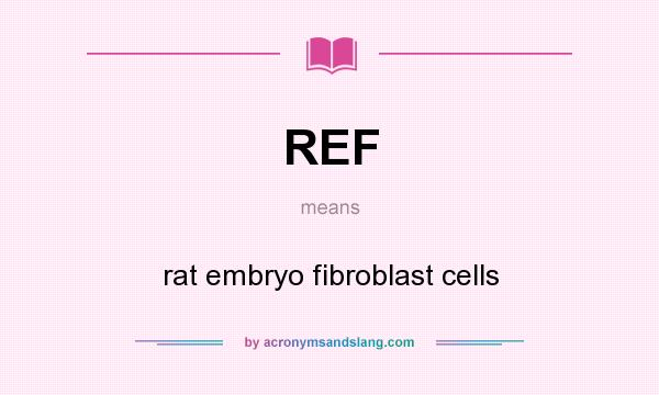 What does REF mean? It stands for rat embryo fibroblast cells
