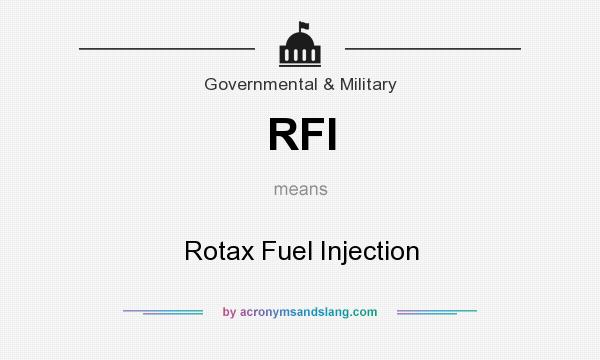 What does RFI mean? It stands for Rotax Fuel Injection