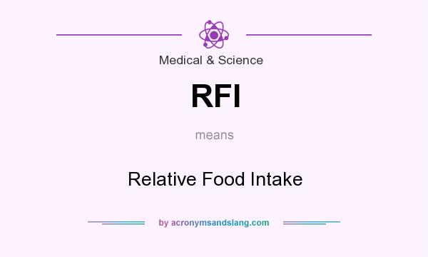 What does RFI mean? It stands for Relative Food Intake