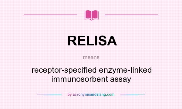 What does RELISA mean? It stands for receptor-specified enzyme-linked immunosorbent assay