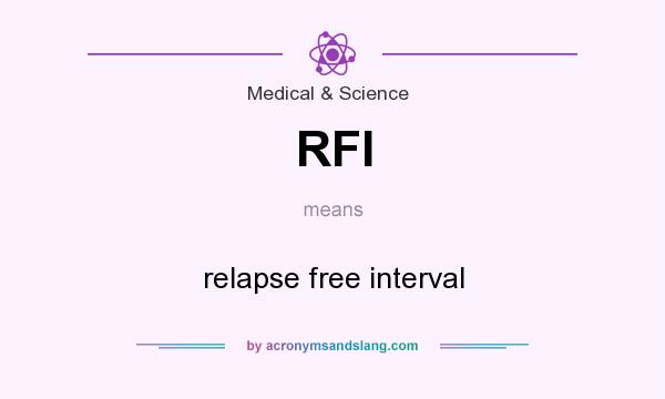 What does RFI mean? It stands for relapse free interval