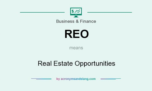 What does REO mean? It stands for Real Estate Opportunities
