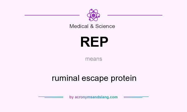 What does REP mean? It stands for ruminal escape protein