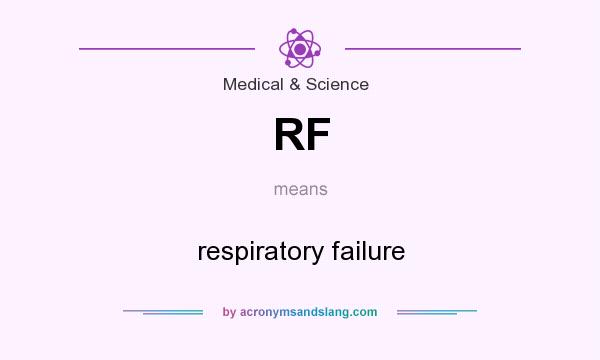 What does RF mean? It stands for respiratory failure