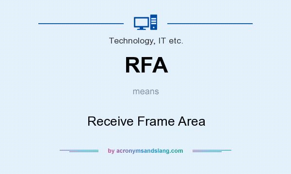 What does RFA mean? It stands for Receive Frame Area