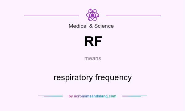 What does RF mean? It stands for respiratory frequency