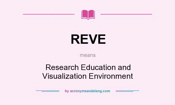 What does REVE mean? It stands for Research Education and Visualization Environment