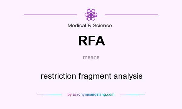 What does RFA mean? It stands for restriction fragment analysis