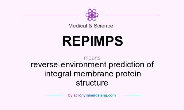 What does REPIMPS mean? It stands for reverse-environment prediction of integral membrane protein structure
