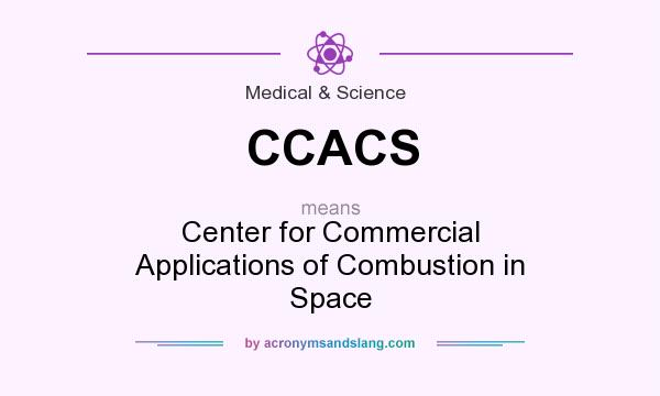 What does CCACS mean? It stands for Center for Commercial Applications of Combustion in Space