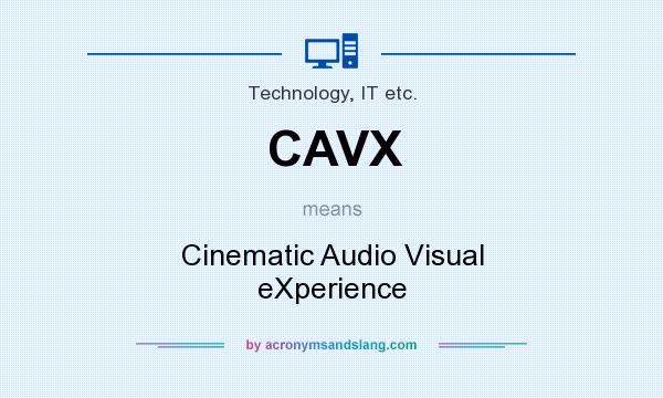 What does CAVX mean? It stands for Cinematic Audio Visual eXperience