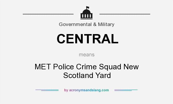 What does CENTRAL mean? It stands for MET Police Crime Squad New Scotland Yard