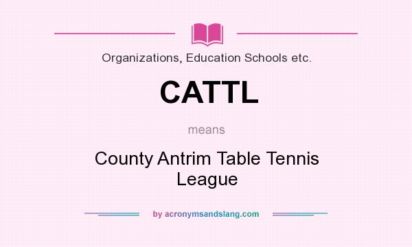 What does CATTL mean? It stands for County Antrim Table Tennis League
