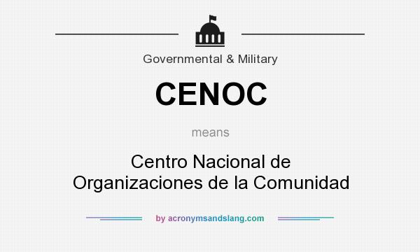 What does CENOC mean? It stands for Centro Nacional de Organizaciones de la Comunidad