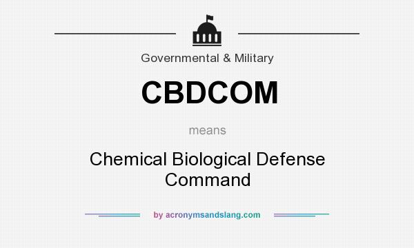 What does CBDCOM mean? It stands for Chemical Biological Defense Command