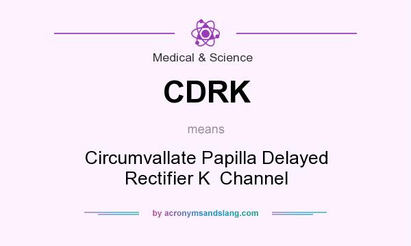 What does CDRK mean? It stands for Circumvallate Papilla Delayed Rectifier K  Channel
