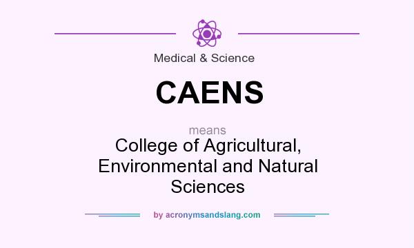 What does CAENS mean? It stands for College of Agricultural, Environmental and Natural Sciences