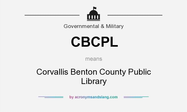 What does CBCPL mean? It stands for Corvallis Benton County Public Library