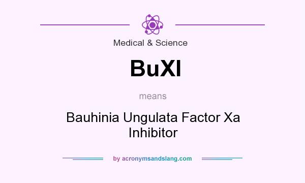 What does BuXI mean? It stands for Bauhinia Ungulata Factor Xa Inhibitor