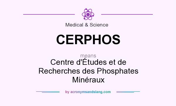 What does CERPHOS mean? It stands for Centre d`Études et de Recherches des Phosphates Minéraux