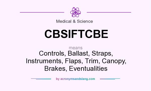 What does CBSIFTCBE mean? It stands for Controls, Ballast, Straps, Instruments, Flaps, Trim, Canopy, Brakes, Eventualities