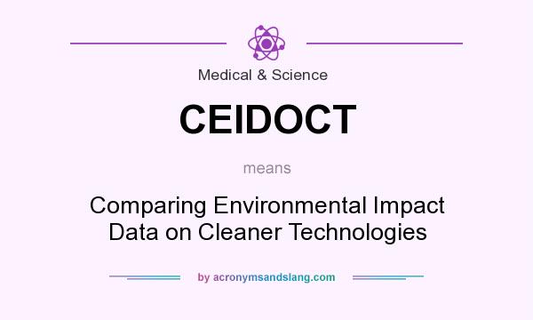 What does CEIDOCT mean? It stands for Comparing Environmental Impact Data on Cleaner Technologies