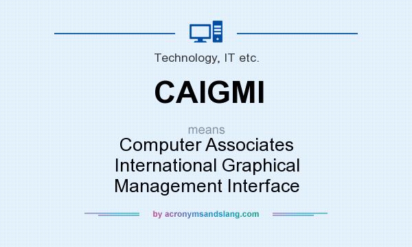 What does CAIGMI mean? It stands for Computer Associates International Graphical Management Interface