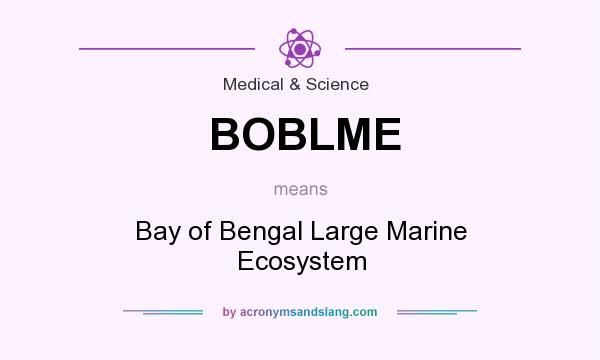 What does BOBLME mean? It stands for Bay of Bengal Large Marine Ecosystem