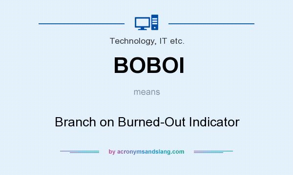 What does BOBOI mean? It stands for Branch on Burned-Out Indicator