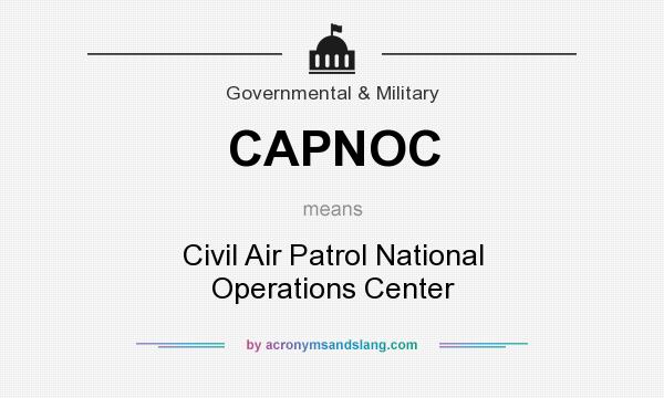 What does CAPNOC mean? It stands for Civil Air Patrol National Operations Center
