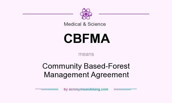 What does CBFMA mean? It stands for Community Based-Forest Management Agreement
