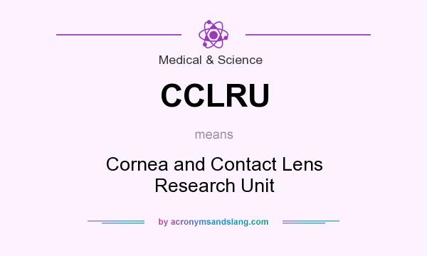 What does CCLRU mean? It stands for Cornea and Contact Lens Research Unit