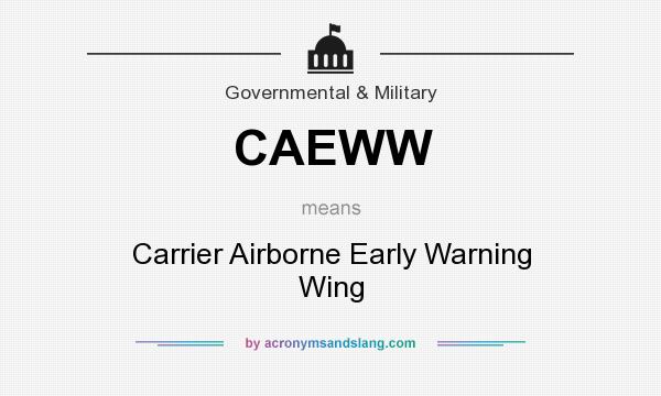What does CAEWW mean? It stands for Carrier Airborne Early Warning Wing