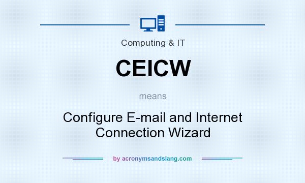 What does CEICW mean? It stands for Configure E-mail and Internet Connection Wizard