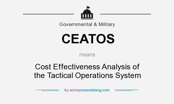 What does CEATOS mean? It stands for Cost Effectiveness Analysis of the Tactical Operations System