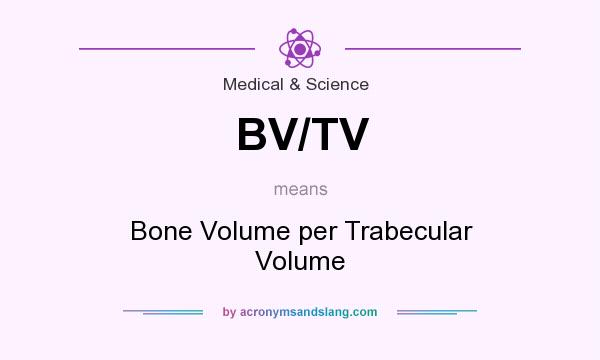 What does BV/TV mean? It stands for Bone Volume per Trabecular Volume