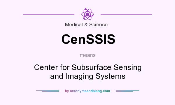 What does CenSSIS mean? It stands for Center for Subsurface Sensing and Imaging Systems