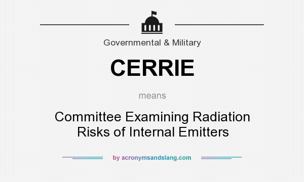 What does CERRIE mean? It stands for Committee Examining Radiation Risks of Internal Emitters